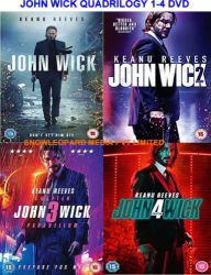 John Wick Quadrilogy 1-4 DVD Filmkolleksjon Region 2