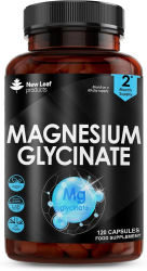 Magnesiumglycinat Tilskudd 1040mg Magnesium, 120 Høykonsentrerte Kapsler