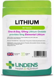 LINDENS Litiumtabletter 5mg fra Orotat, 360 tabletter (6-pakning)