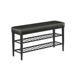 EKHO kollektion skobänk med sömmar 30 x 100 x 50 cm bläck svart