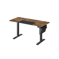 Songmics skrivebord 140x60 cm – Trinløs justerbar, 4 hukommelsesindstillinger, vintage stil, sammensat bordplade, lastbeskyttelse