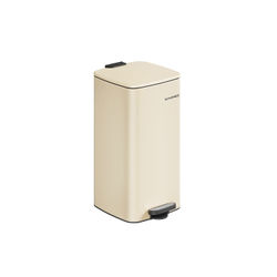 30 liters papperskorg i stål sandbeige