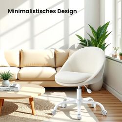Hemmakontorsstol, sminkstol i fleece, skrivbordsstol