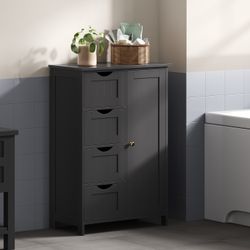 VASAGLE badrumsskåp, smalt badrumsskåp, sidobord