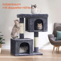 Feandrea 101 cm hög klösstång, kattklösstång, stor plattform