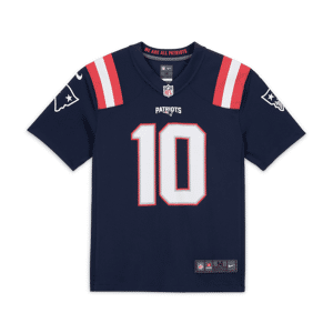 Nike NFL New England Patriots (Mac Jones)American-Football-Trikot für ältere Kinder - Blau L Male Blau