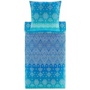 BASSETTI Satin Bettwäsche KERALA 2x 70x90cm / 200x200cm BASSETTI Unisex blau EG