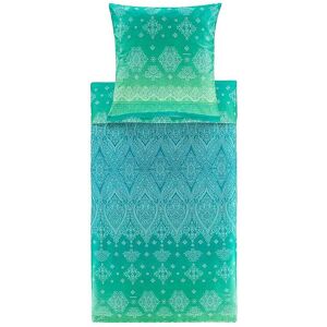 BASSETTI Satin Bettwäsche KERALA 2x 70x90cm / 200x200cm Gruen BASSETTI Unisex grün EG