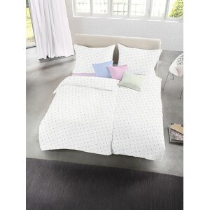 FLEURESSE Satin Bettwäsche Alt Wien 70x90cm/140x200cm Weiss/Blumen FLEURESSE Unisex weiss EG
