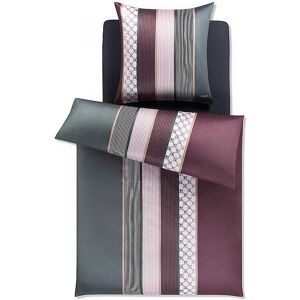 JOOP Satin Bettwäsche Cornflower Stripes 70x90cm / 140x220cm Deep Wine JOOP Unisex beere EG