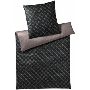 JOOP Satin-Bettwäsche "Double" 70x90cm / 140x200cm (Schwarz/Silber) JOOP Unisex schwarz EG