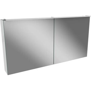 Lanzet Spiegelschrank 120 cm mit LED-Leuchte L5.1 und 2 Türen - B: 120 T: 14,5 H: 68 cm