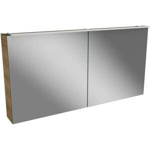 Lanzet Spiegelschrank 120 cm mit LED-Leuchte L5.1 und 2 Türen - B: 120 T: 14,5 H: 68 cm