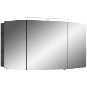 Pelipal Cassca sprint Spiegelschrank 120 cm mit LED Aufsatzleuchte SEAE00312G1260S, Badmöbel, graphit struktur quer nachbildung - B: 120 T: 17 H: 67 cm - graphit struktur quer nachbildung