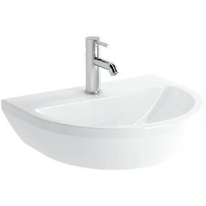 VitrA Integra Waschtisch 54,5 cm, ohne Überlaufloch, 1 Hahnloch mittig - B: 54,5 T: 45 cm - weiß mit vitraclean