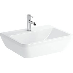 VitrA Integra Waschtisch 64,5 cm, ohne Überlaufloch, 1 Hahnloch mittig - B: 64,5 T: 49 cm - weiß mit vitraclean