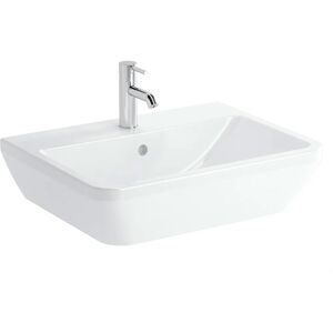 VitrA Integra Waschtisch 64,5 cm, mit Überlaufloch, 1 Hahnloch mittig - B: 64,5 T: 49 cm - weiß mit vitraclean