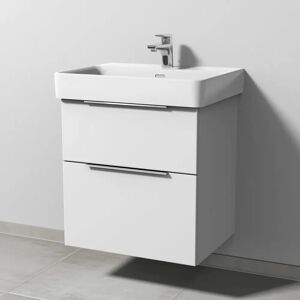 Sanipa 3way Waschtischunterbau für Keramik-Waschtisch Pro S 60 cm, 2 Auszüge, Aufsatz-Griff - B: 55 T: 43,7 H: 59,3 cm