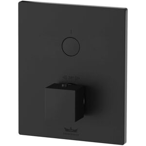 Kronenbach Smart Push Thermostat Unterputz für 1 Verbraucher, eckige Ausführung, Badarmaturen, schwarz matt - schwarz matt
