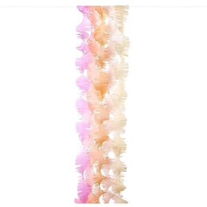 Rico Design GmbH & Co.KG Krepp Girlanden, Blüten Mix , 7 Stk, 17,5 cm x 3 m, inkl. 2 m Kordel