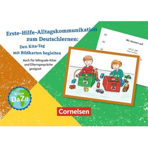 An der Ruhr Erste-Hilfe-Alltagskommunikation zum Deutschlernen: Den Kita-Tag mit Bildkarten begleiten