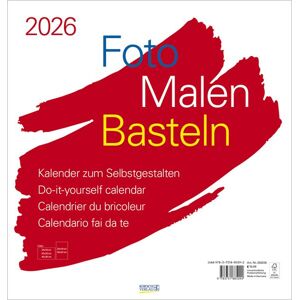 Korsch Verlag Foto-Malen-Basteln Bastelkalender weiß groß 2026