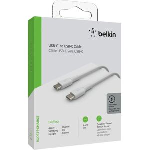 Belkin USB-Kabel »USB-C/USB-C Kabel PVC, 2m«, USB-C, USB-C, 200 cm weiß Länge: 200 cm unisex