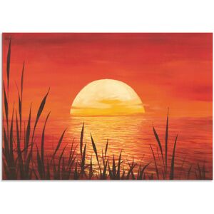 Artland Wandbild »Roter Sonnenuntergang am Ozean«, Bilder vom Sonnenuntergang & -aufgang (1 Stück), in vielen Größen & Produktarten - Alubild / Outdoorbild, Leinwandbild, Poster, Wandaufkleber / Wandtattoo auch für Badezimmer geeignet rot B/H: 70 cm x 50