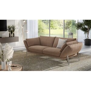 sofanella 3-Sitzer Sofa ESTELLA Stoff Couch Designer Sofa 210x99x82cm Braun