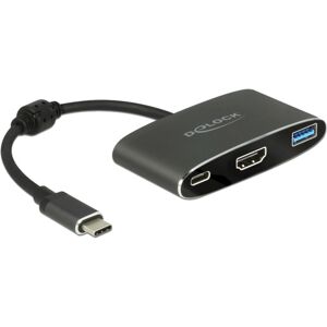 Delock USB 3.2 Gen 1 Adapter, USB-C Stecker > USB-A + USB-C + HDMI-Buchse