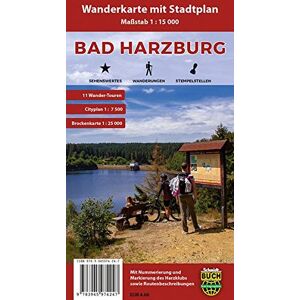 unbekannt - Bad Harzburg: Wanderkarte mit Stadtplan, Wander-Touren und Brockenkarte