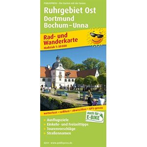 unbekannt - Ruhrgebiet Ost, Dortmund, Bochum - Unna: Rad- und Wanderkarte mit Straßennamen, Ausflugszielen, Einkehr- & Freizeittipps, wetterfest, reissfest, ... 1:50000 (Rad- und Wanderkarte / RuWK)