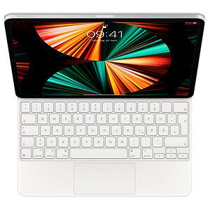 Apple Magic Keyboard Tablet-Tastatur weiß geeignet für Apple iPad Pro 12,9" 3. Gen (2018), Apple iPad Pro 12,9" 4. Gen (2020), Apple iPad Pro 12,9" 5. Gen (2021), Apple iPad Pro 12,9" 6. Gen (2022) weiß