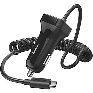 hama Kfz-Ladekabel schwarz, Kabellänge: 1,0 m, 12 Watt