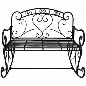 Garden Pleasure Schaukelbank DARES 504664 schwarz Metall 110,0 cm