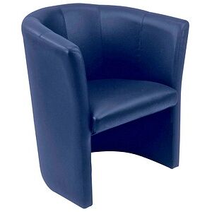 Nowy Styl Besuchersessel Club blau beige Leder