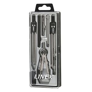 LINEX® Zirkel-Set schwarz, silber schwarz, silber