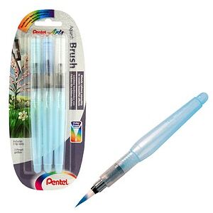 Pentel Aquash Brush Pinsel-Set, 3-teilig