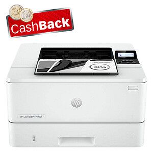 AKTION: HP LaserJet Pro 4002dn Laserdrucker weiß, HP Instant Ink-fähig mit CashBack weiß