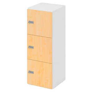 HAMMERBACHER Schließfachschrank weiß, ahorn V234L3/W/3/ZS, 3 Schließfächer 40,0 x 42,0 x 110,0 cm weiß, ahorn