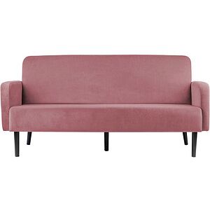 PAPERFLOW 3-Sitzer Sofa LISBOA rosa schwarz Stoff rosa