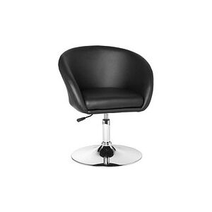 AMSTYLE Besuchersessel schwarz silber Kunstleder