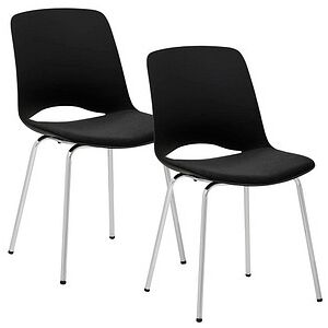 2 Mayer Besucherstühle 2521_01 schwarz Kunststoff