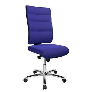 office discount Bürostuhl Unni Med Deluxe Stoff blau, Gestell chrom blau