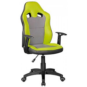 AMSTYLE Kinderdrehstuhl, SPM1.352 Kunstleder grün, Gestell schwarz