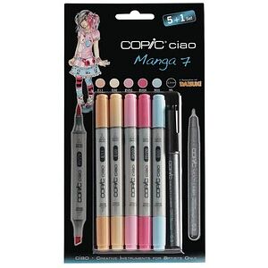 COPIC® Ciao Manga 7 Layoutmarker-Set farbsortiert 1,0 + 6,0 mm, 6 St.