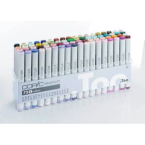 COPIC® Sketch E Layoutmarker-Set farbsortiert 1,0 + 6,0 mm, 72 St.