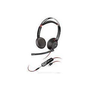 Poly Blackwire 5220 - Headset - On-Ear - kabelgebunden - 3,5 mm Stecker, USB-C - Schwarz