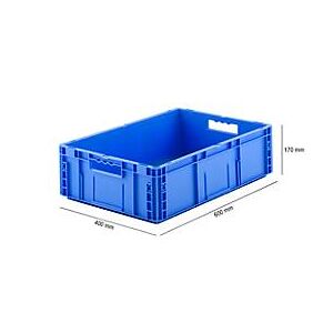 SSI Schäfer Euro Box Serie MF 6170, aus PP, Inhalt 30,8 L, Durchfassgriff, blau