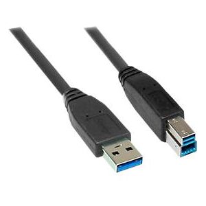 Anschlusskabel USB 3.0 Stecker A/B, 5m, schwarz